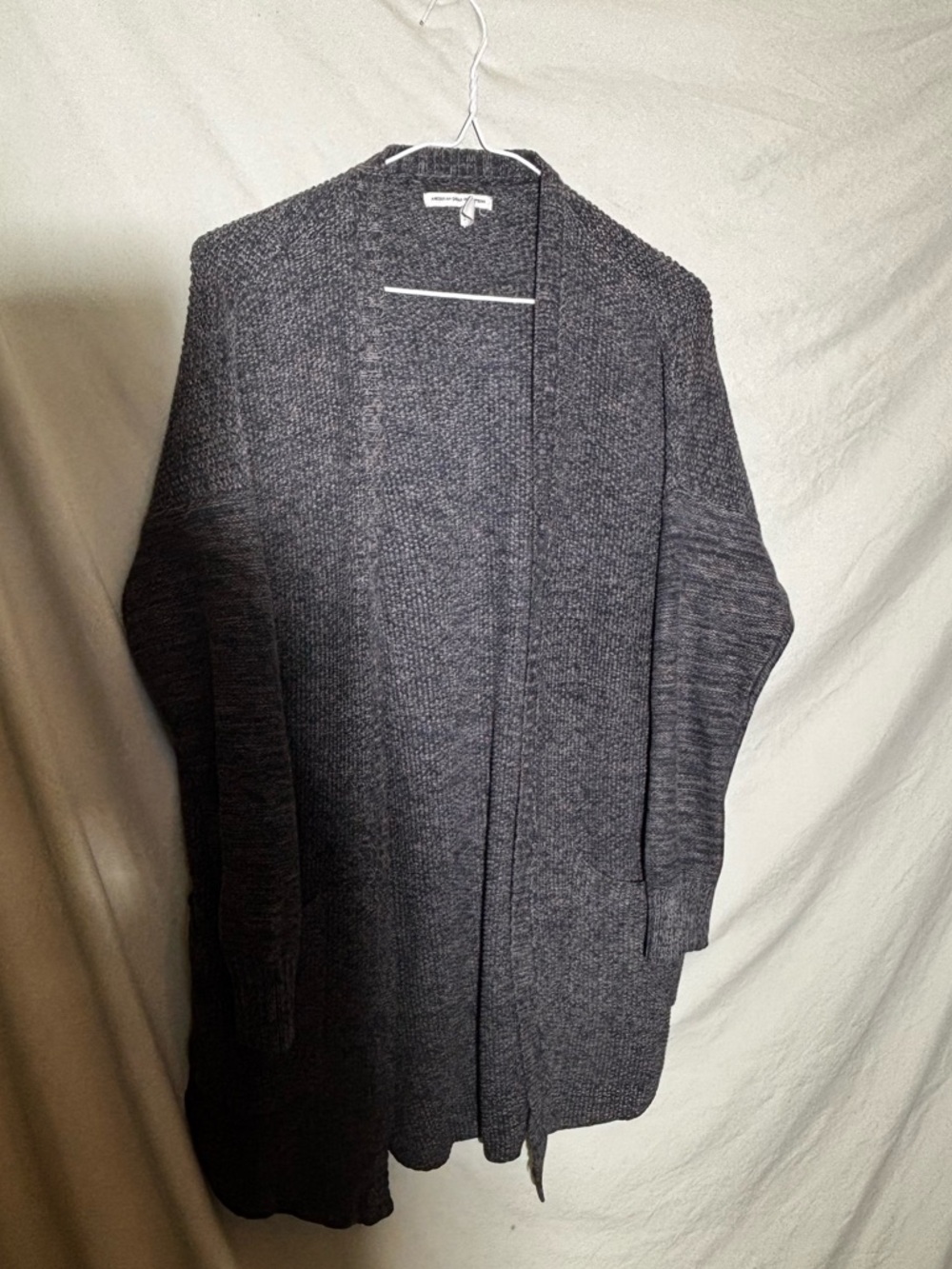 American Eagle Outfitters Charcoal  Knit Cardigan